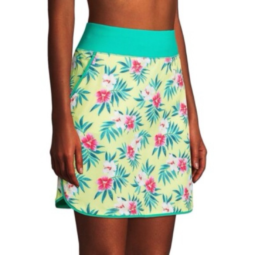 LANDS' END WOMENS ACTIVE BOARD SKORT SWIM SKIRT Size 8